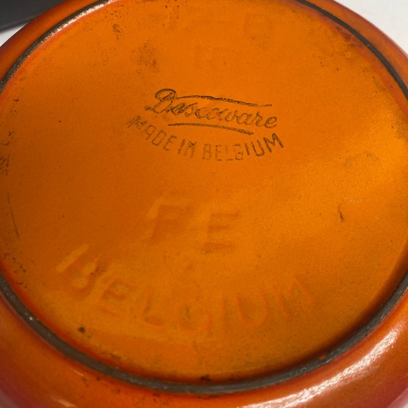 Descoware 17-A 16 FE Flame Orange Covered Casserole Pan Made inBelgium - Picture 15 of 16